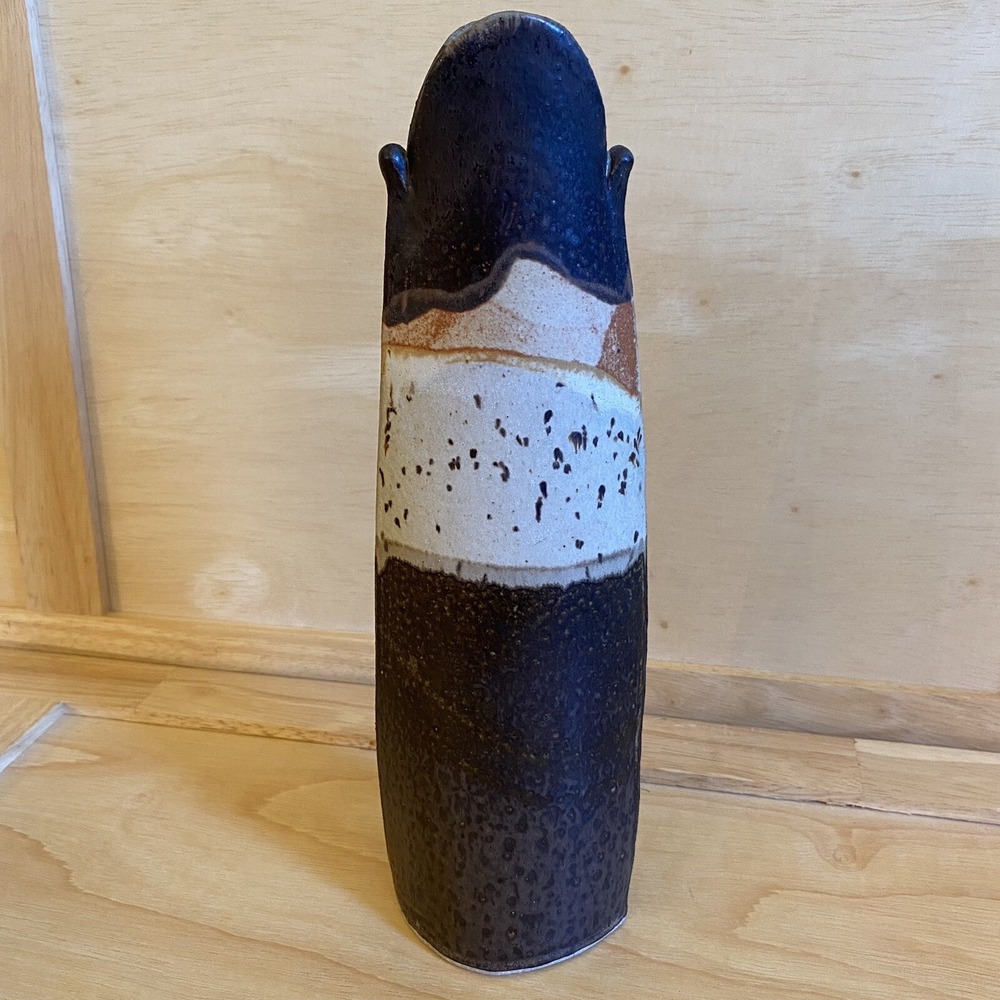 Vintage Robert Parrott Mid-Century Modern Signed Studio Art Pottery Ceramic Vase